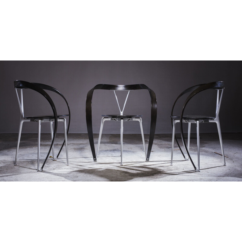 Ensemble de 3 chaises en bois de hêtre par Andrea Branzi pour Cassina, 1990