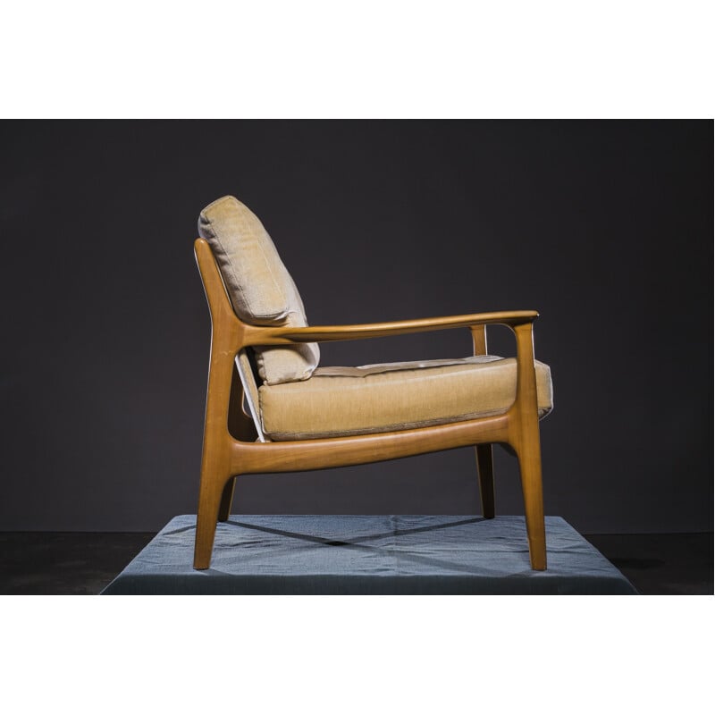Vintage "Easy Chair" in cherrywood by Eugen Schmidt for Soloform, 1960s