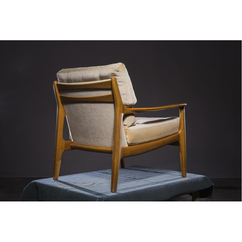 Fauteuil vintage "Easy Chair" en merisier par Eugen Schmidt pour Soloform, 1960