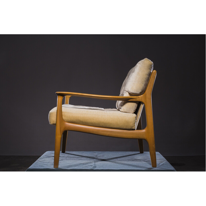 Vintage "Easy Chair" in cherrywood by Eugen Schmidt for Soloform, 1960s