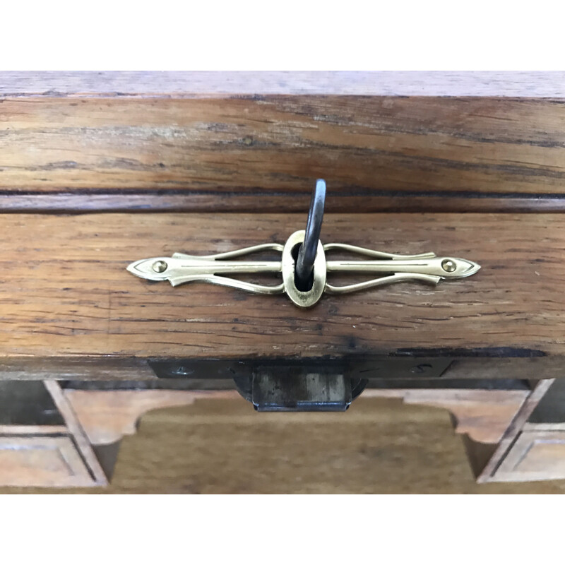 Vintage American oak desk, 1900