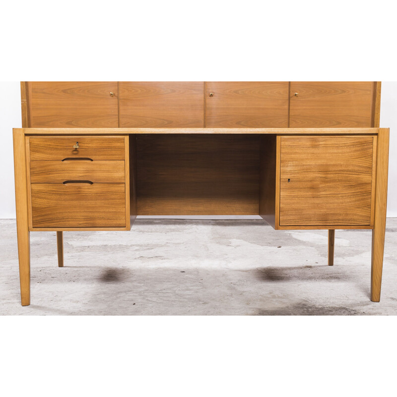 Vintage walnut desk by Wilhelm Renz, 1960s