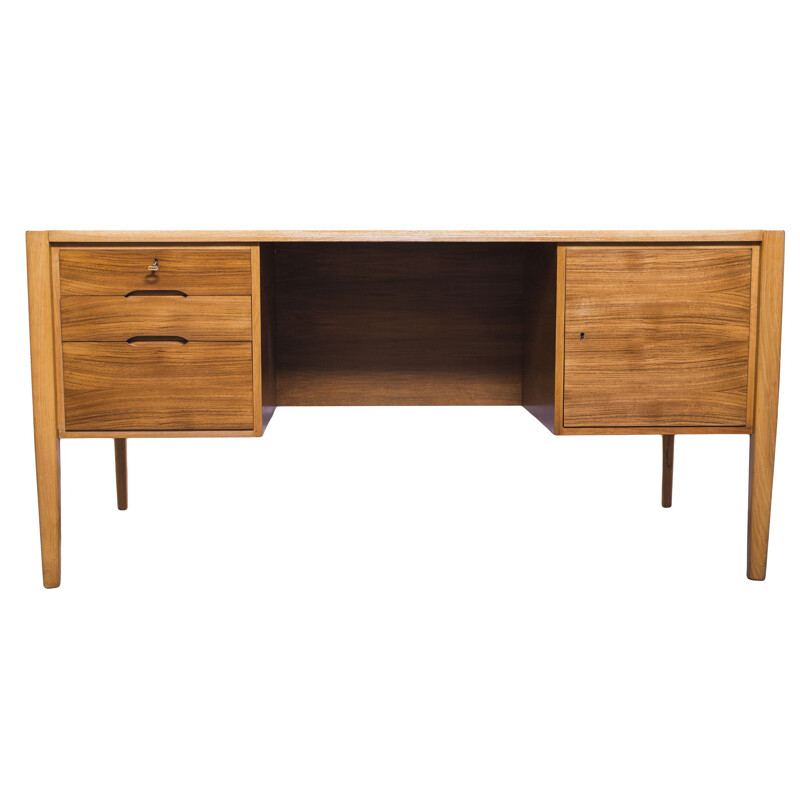 Vintage walnut desk by Wilhelm Renz, 1960s