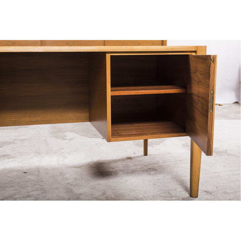 Vintage walnut desk by Wilhelm Renz, 1960s