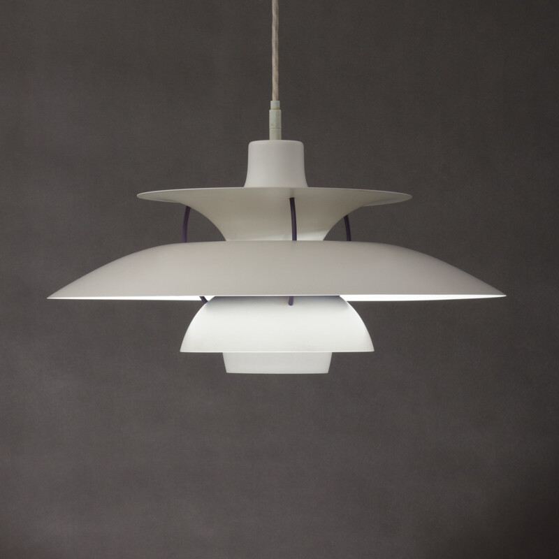 Louis Poulsen PH5 hanging lamp in aluminum,  P. HENNINGSEN - 1950s