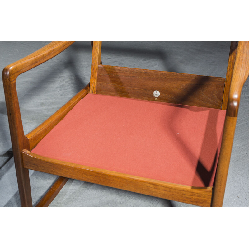 Pair of vintage teak "Senator" rocking chairs by Ole Wanscher for France & Daverkosen, 1951