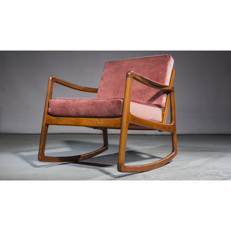 Pair of vintage teak "Senator" rocking chairs by Ole Wanscher for France & Daverkosen, 1951