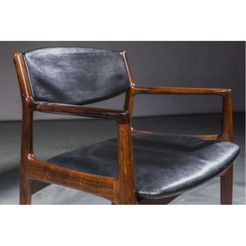 Vintage rosewood armchair by Arne Vodder for Sibast, 1960s