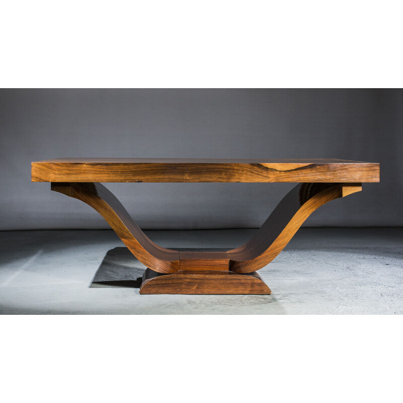 Vintage art deco rosewood dining table, 1930s