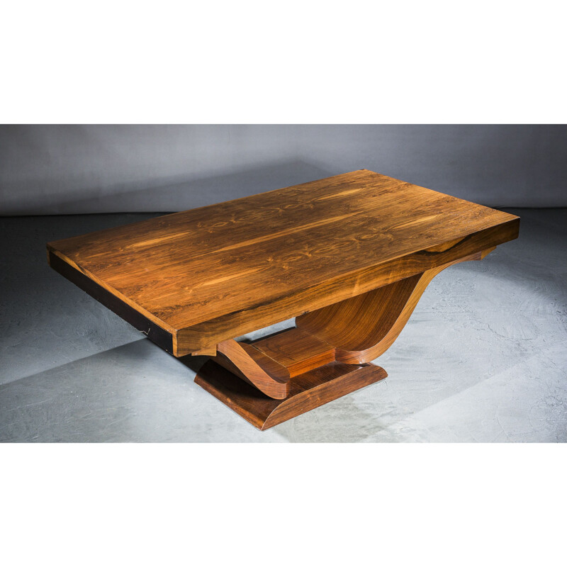 Vintage art deco rosewood dining table, 1930s