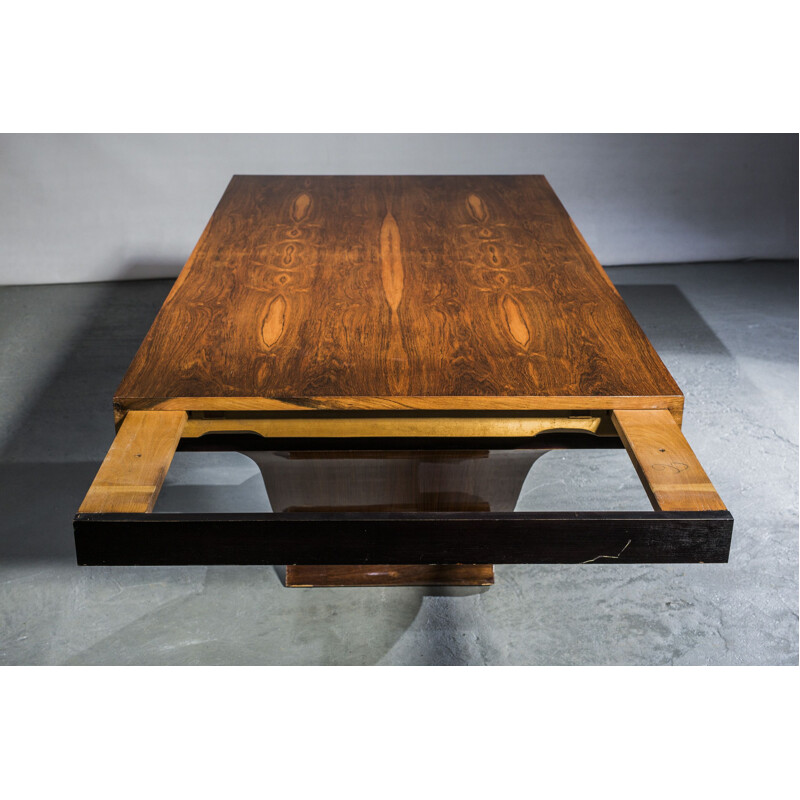 Vintage art deco rosewood dining table, 1930s