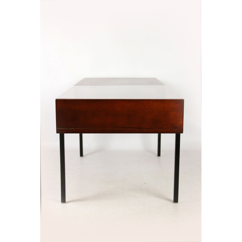 Table basse vintage avec dessus en verre, 1970