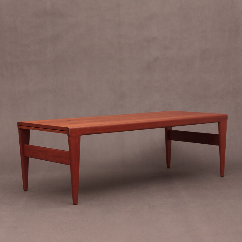 Extendable coffee table in teak, Kai KRISTIANSEN - 1950s