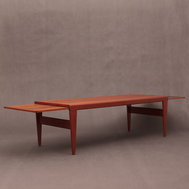 Extendable coffee table in teak, Kai KRISTIANSEN - 1950s