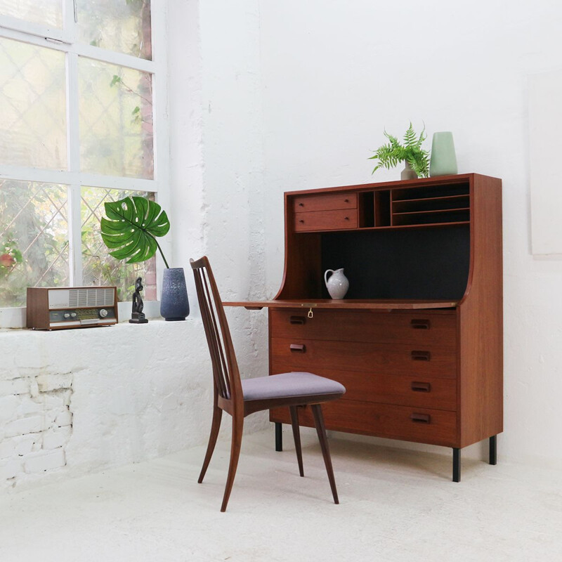 Vintage teak secretary by Børge Mogensen for Søborg Møbler, 1960s