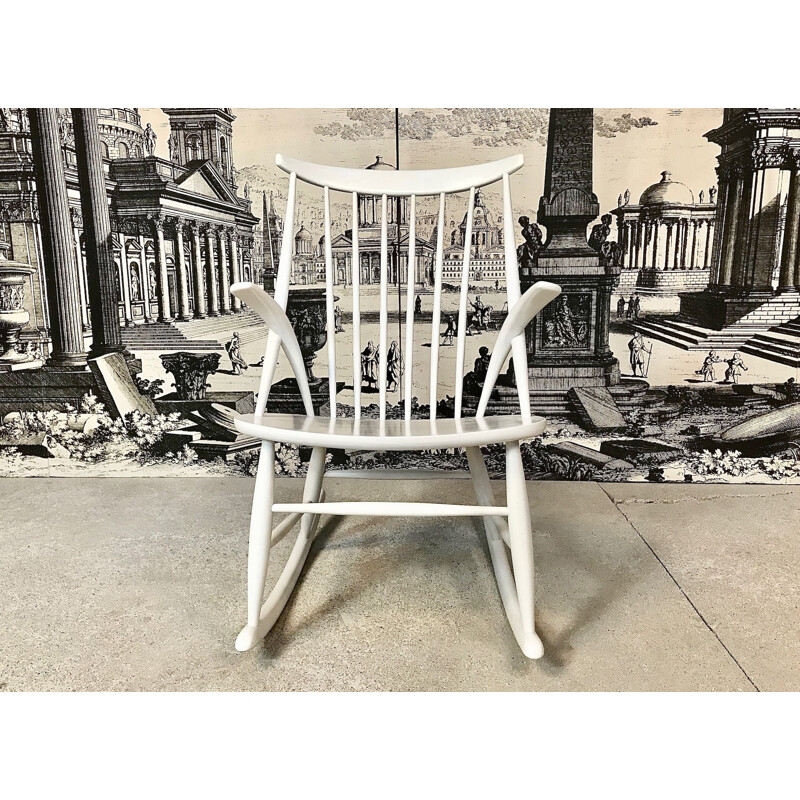 Vintage Gyngestol n3 rocking chair by Illum Wikkelsø for Niels Eilersen, 1950s
