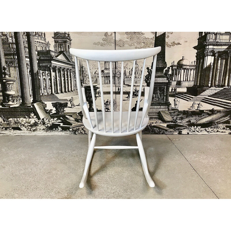 Vintage Gyngestol n3 rocking chair by Illum Wikkelsø for Niels Eilersen, 1950s