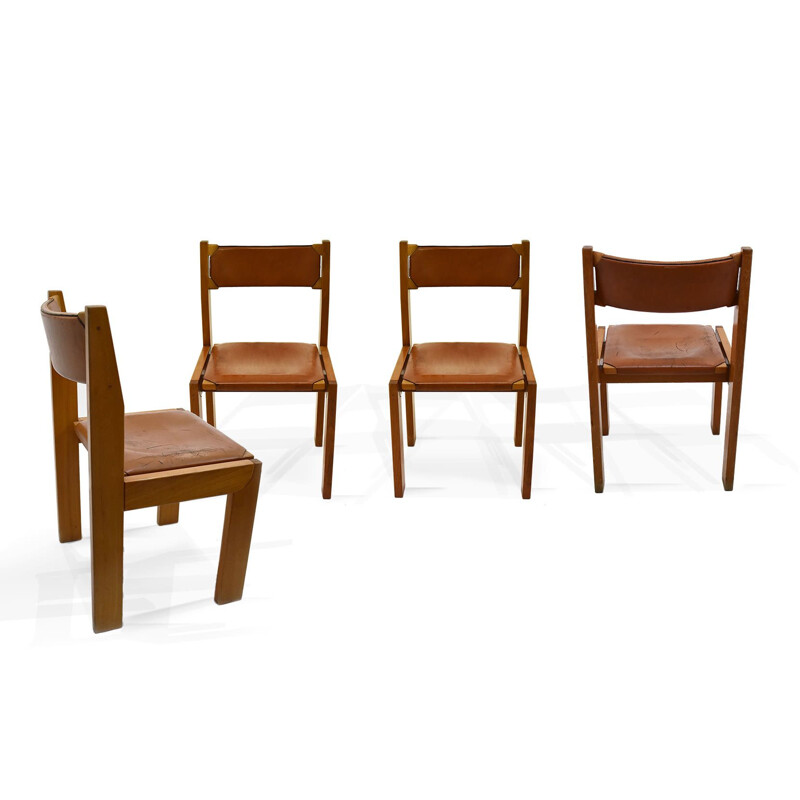 Ensemble de 4 chaises vintage de Roche Bobois, 1970