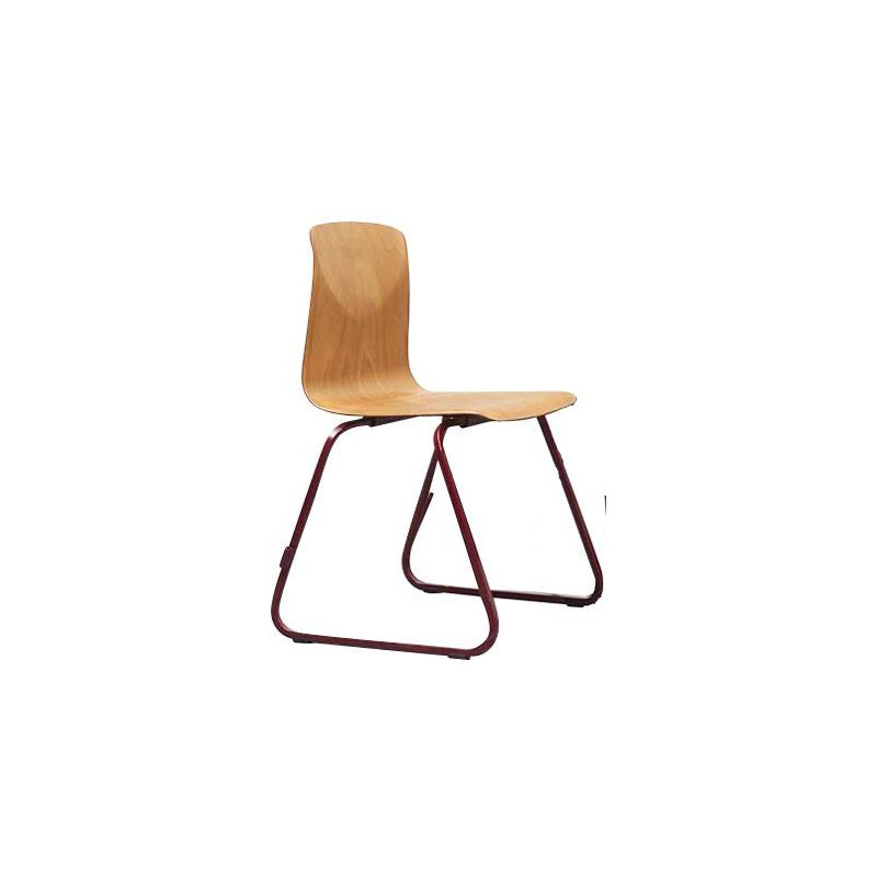 S23 chair in red beech by Galvanitas