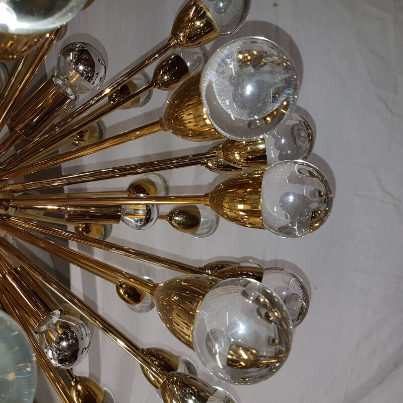 Vintage brass "Sputnik" chandelier, 1990s