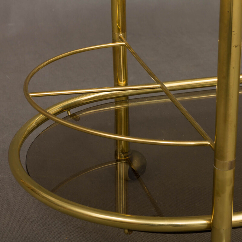 Italian brass vintage bar trolley, 1960s