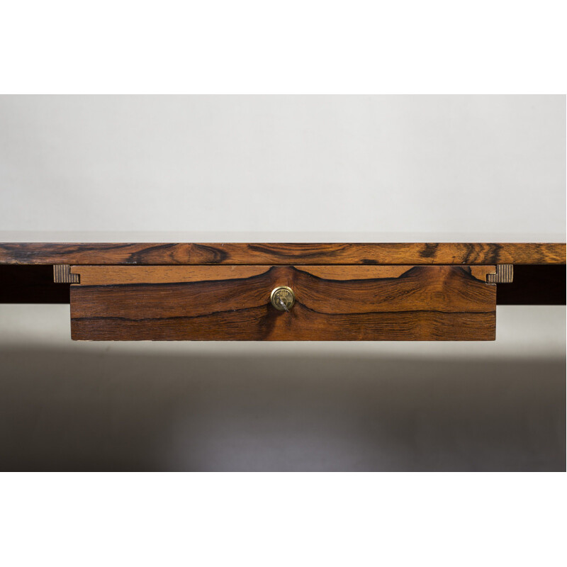 Grand bureau vintage en palissandre avec un ensemble de rangement, 1960