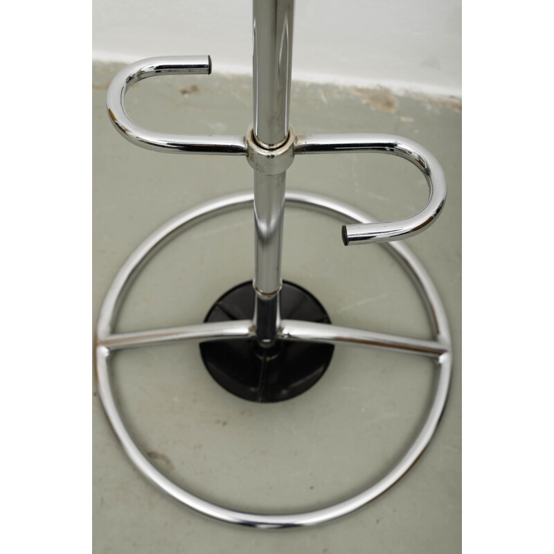 Czechoslovak chromed steel coat rack - 1960s