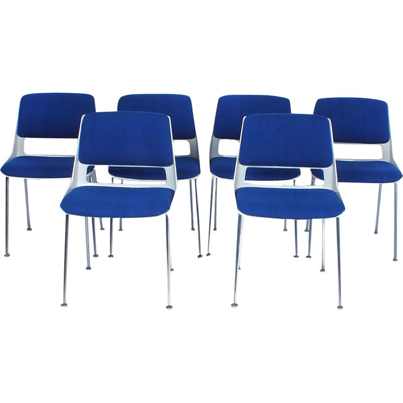 Ensemble de 6 chaises Gispen modèle 2220 par A.R. Cordemeyer
