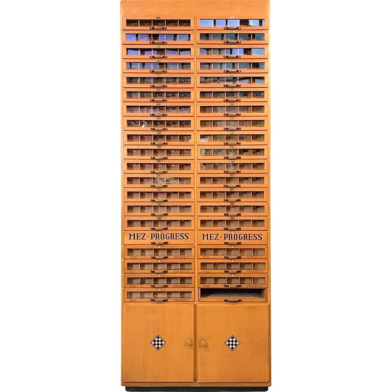 Vintage wooden and glass cabinet, Germany, 1960s