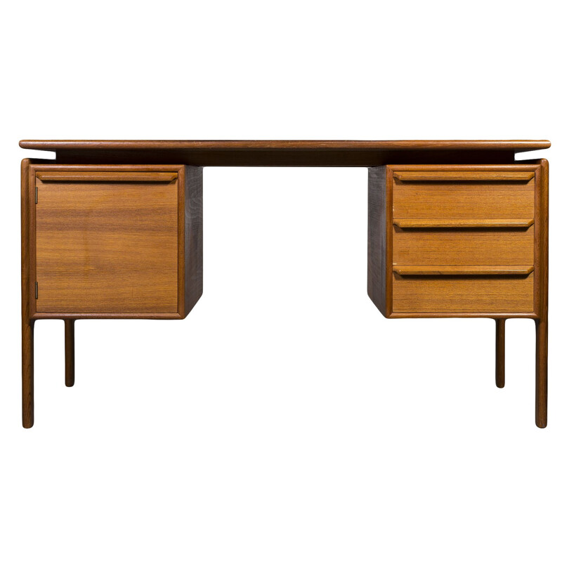 Danish teak vintage desk by GV Gasviga for GV Møbler, 1960s