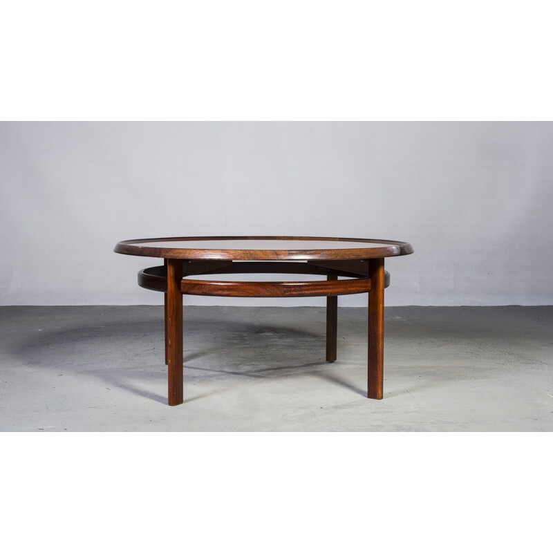 Rosewood vintage coffee table by Torbjørn Afdal for Bruksbo, 1960s