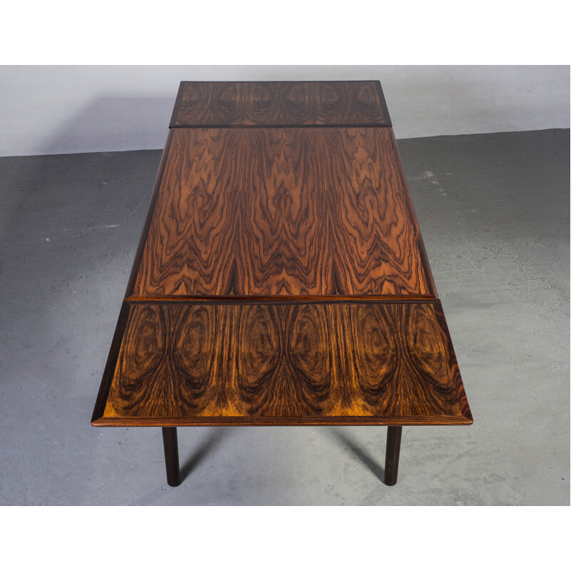 Rosewood vintage extendable dining table from HS Mobler, 1960s