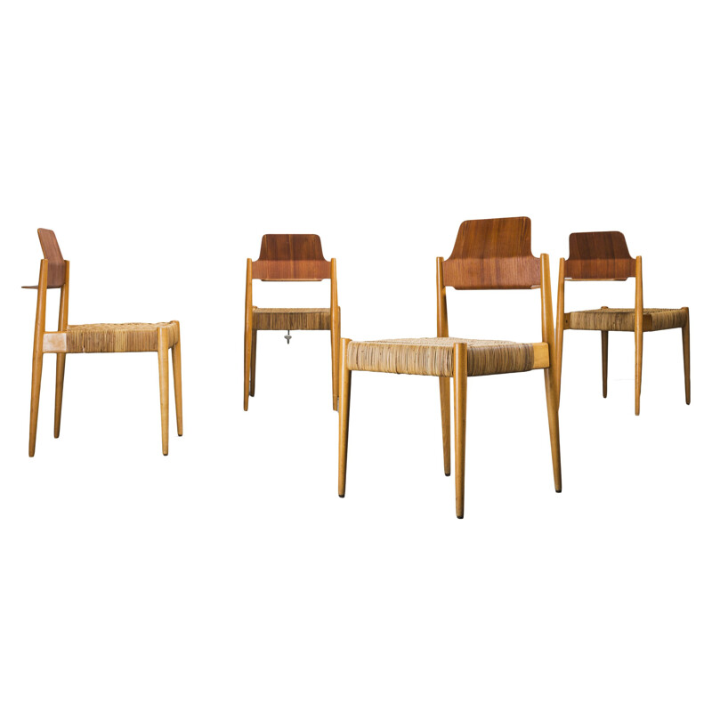 Ensemble de 4 chaises SE119 vintage d'Egon Eiermann pour Wilde et Spieth, 1950