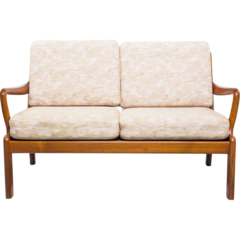 Vintage Danish white 2-Seater sofa from L. Olsen & Son, 1960s