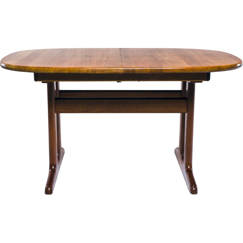 Vintage teak oval dining table from Glostrup