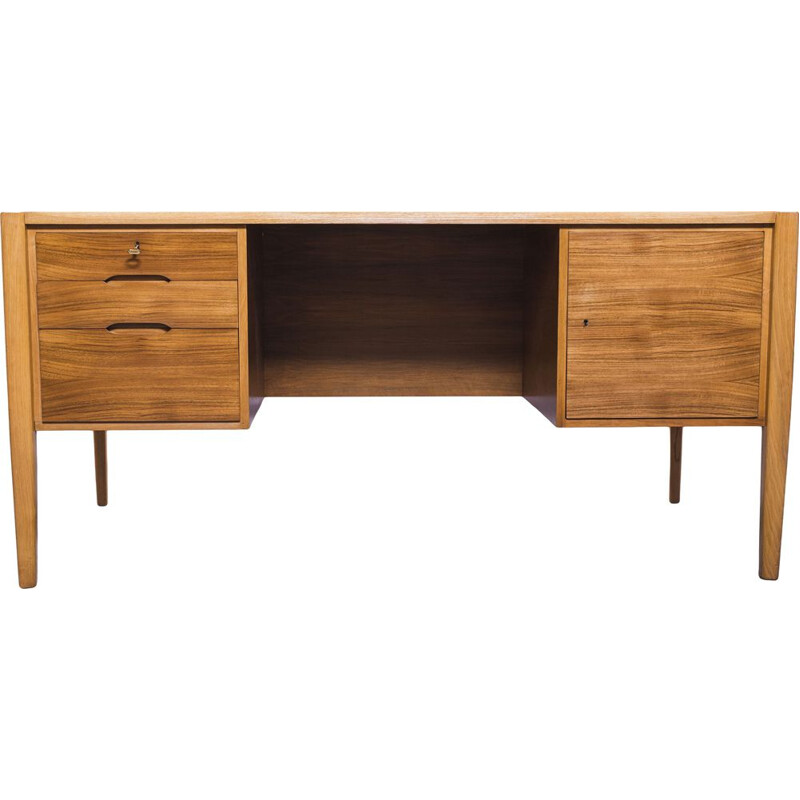 Vintage walnut desk by Wilhelm Renz, 1960s