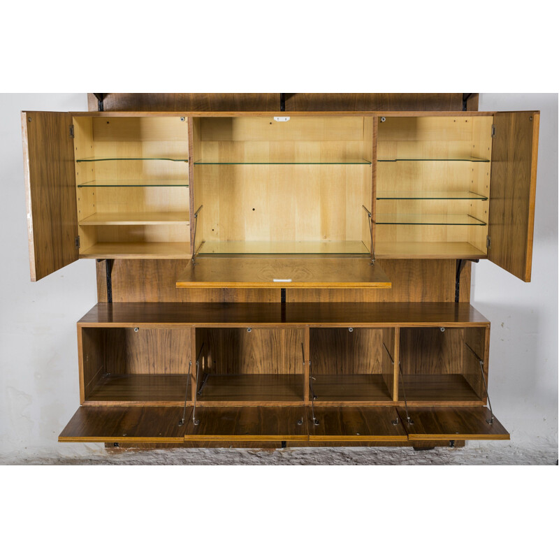 Walnut Vintage shelving system from Sparrings, 1960s