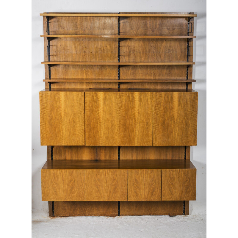 Walnut Vintage shelving system from Sparrings, 1960s