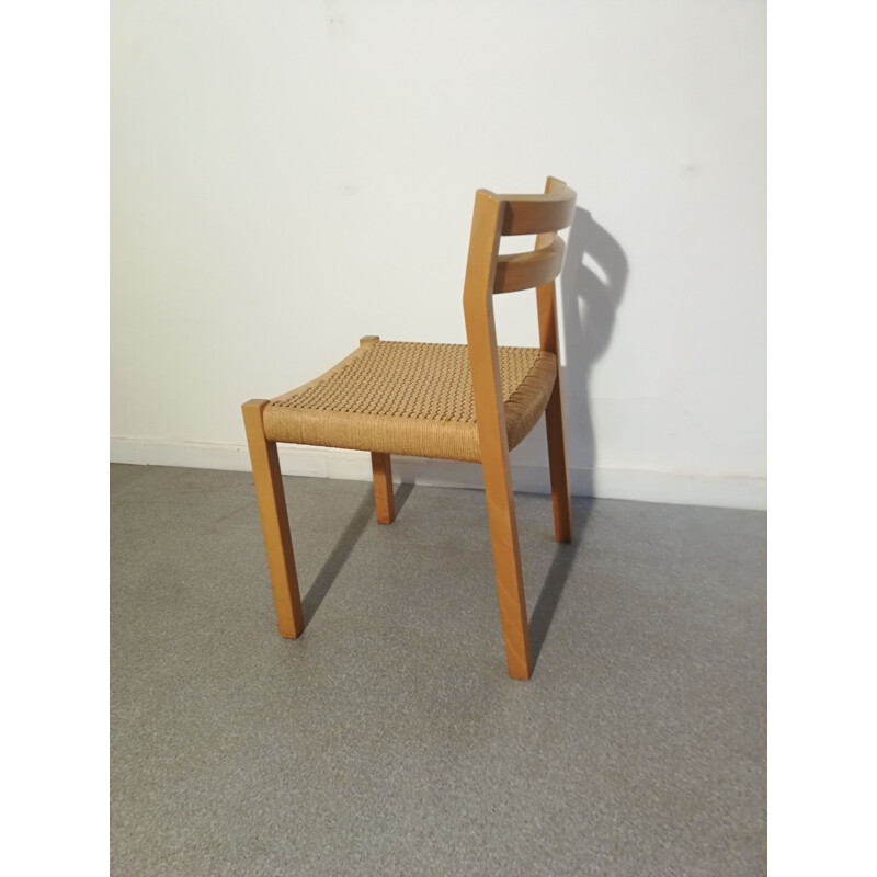 Set of 4 vintage chairs by Jorgen Henrik Moller, 1970s