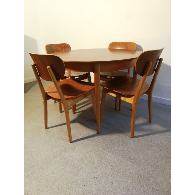 Vintage dining set by Cees Braakman for Pastoe, 1950s