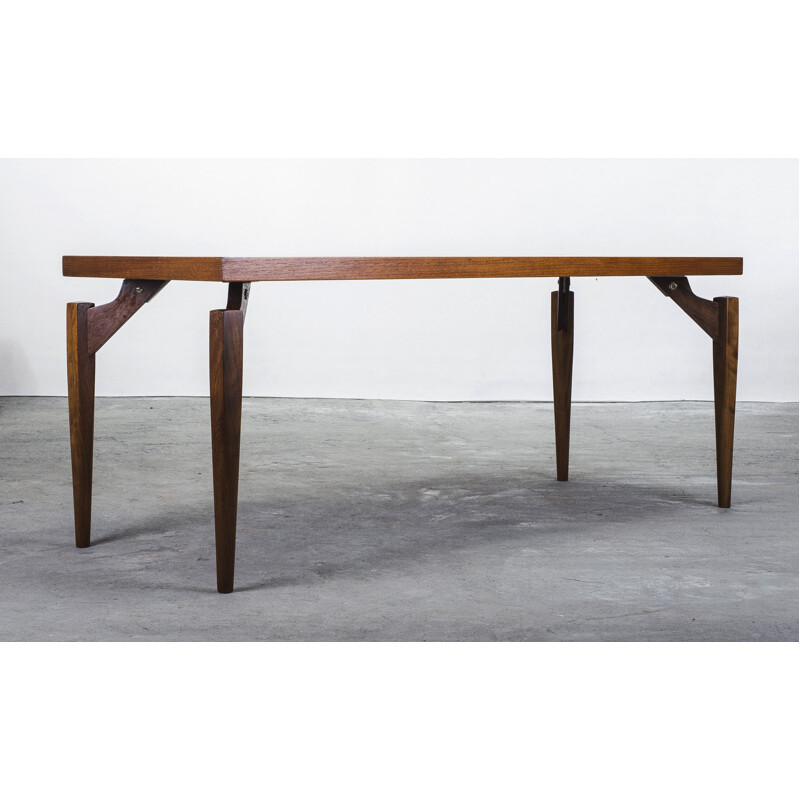 Mesa de café escandinava de teca, 1960