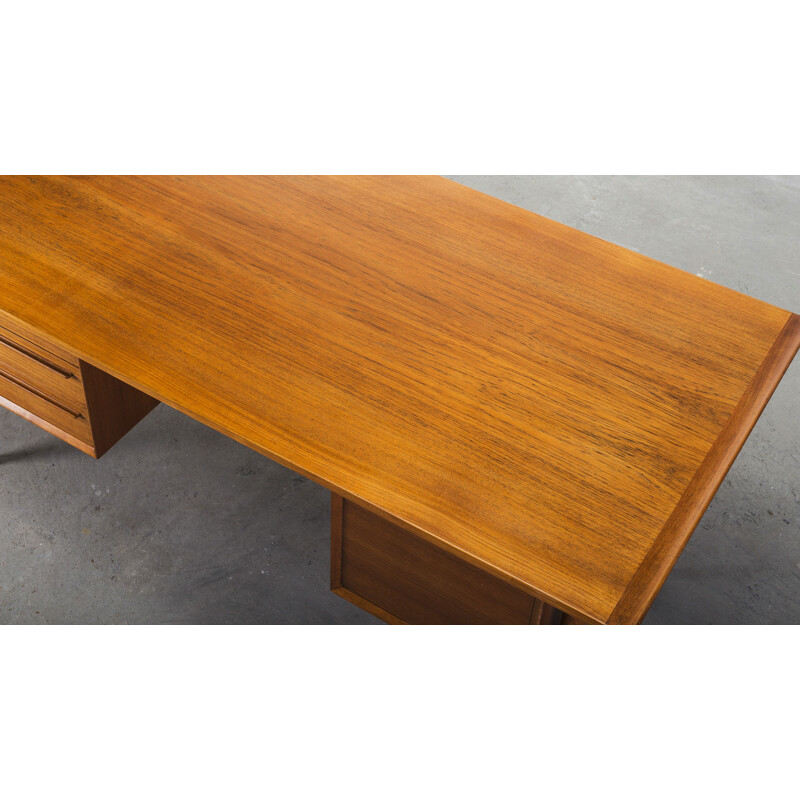 Teak vintage desk by Arne Vodder for H.P. Hansen, 1950s