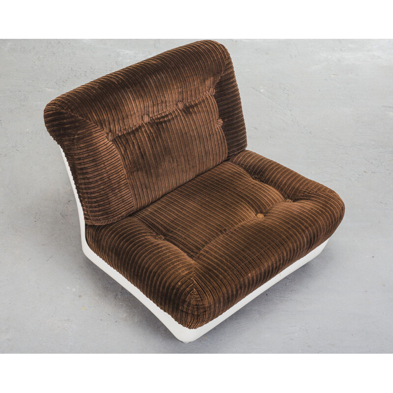 Fauteuil vintage en velours, 1960