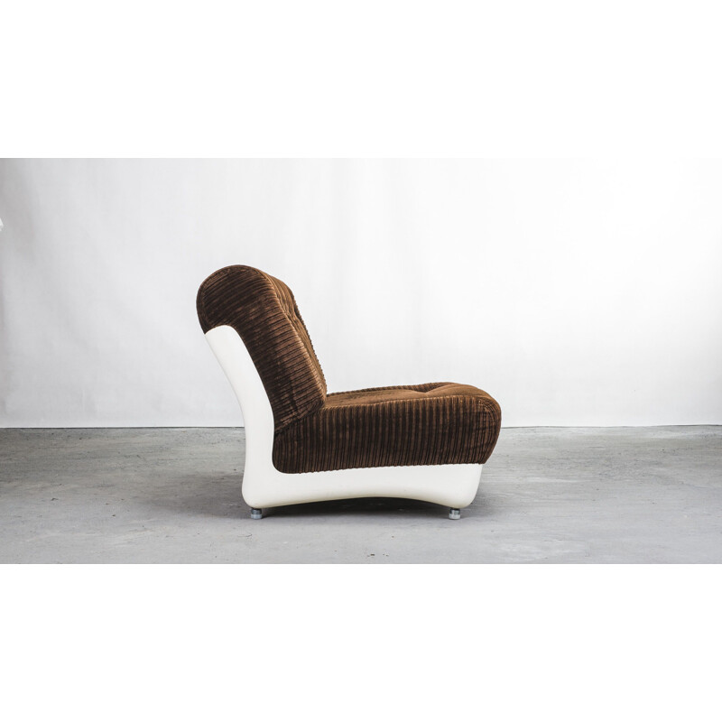 Velvet vintage armchair, 1960s