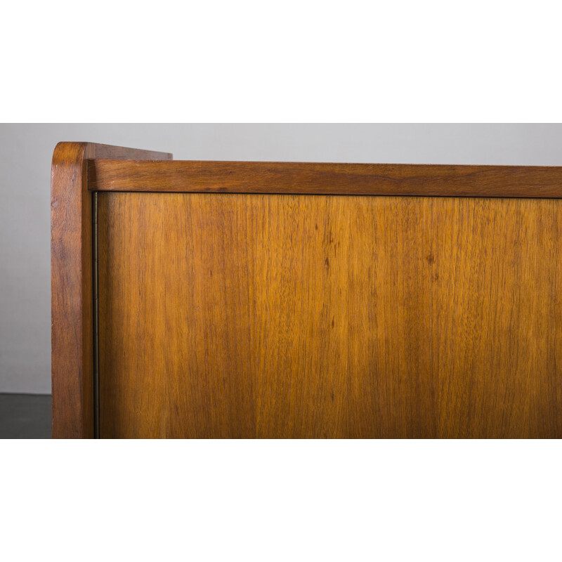 Walnut german vintage cabinet, 1970s