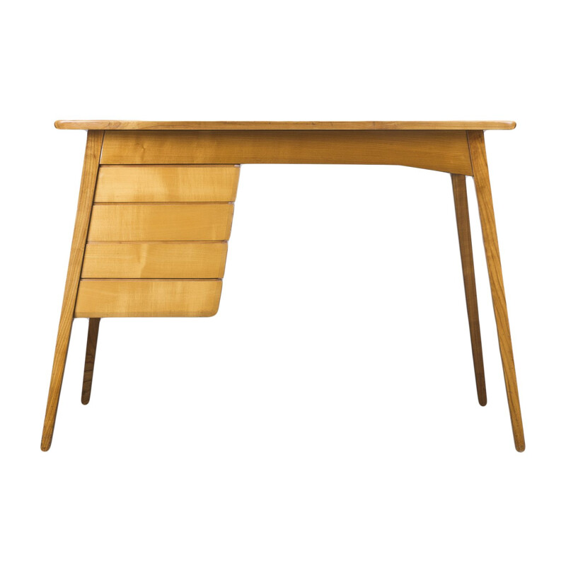 Cherrywood german vintage desk, 1960s