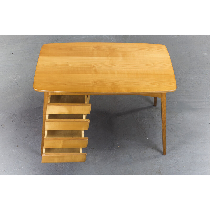 Cherrywood german vintage desk, 1960s