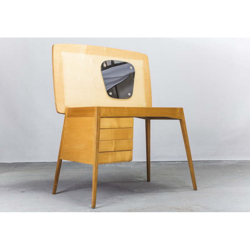 Cherrywood german vintage desk, 1960s