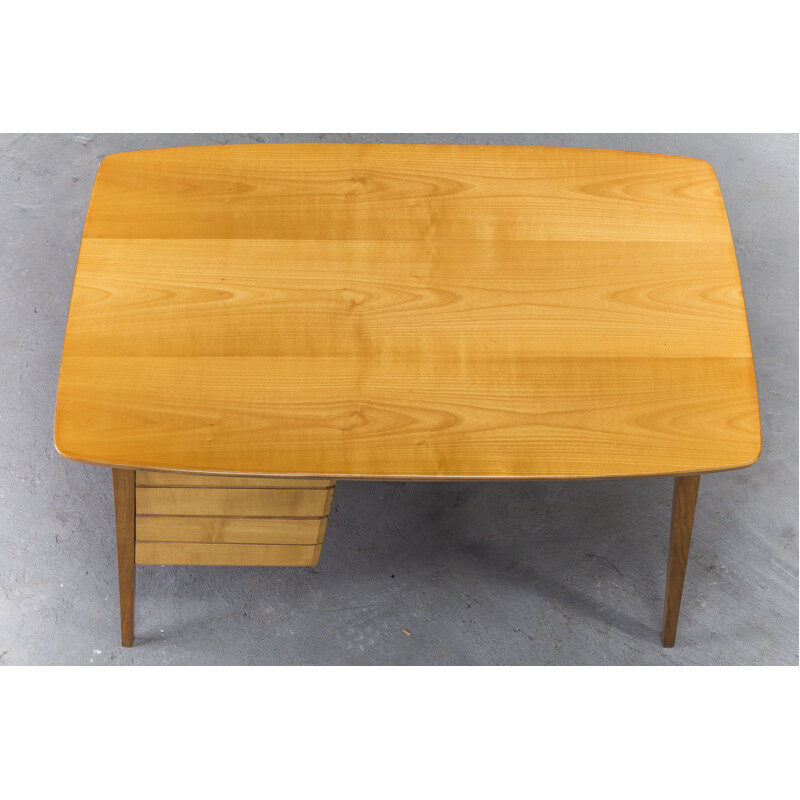 Cherrywood german vintage desk, 1960s