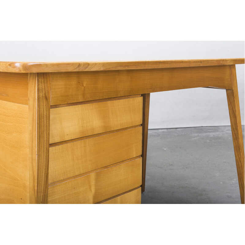 Cherrywood german vintage desk, 1960s